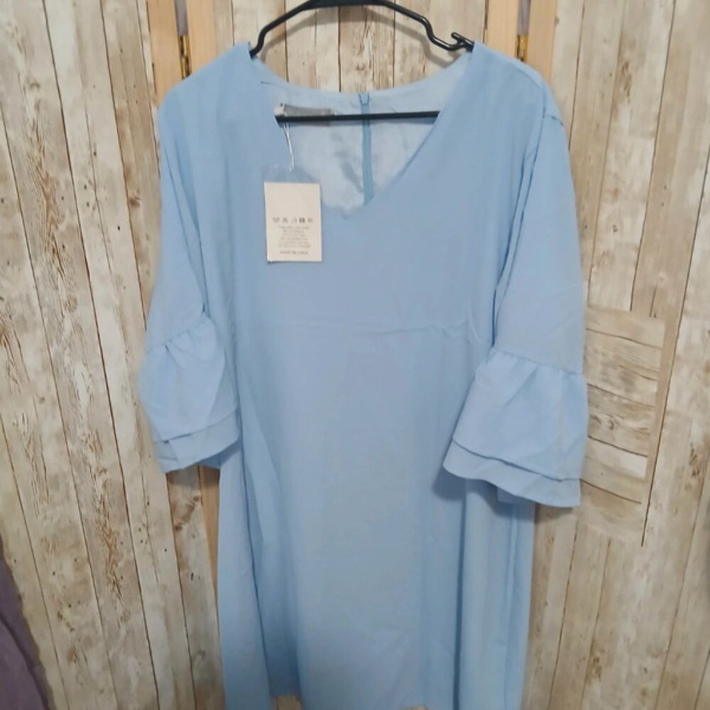 Blue Ruffle Sleeve Dress size XXL